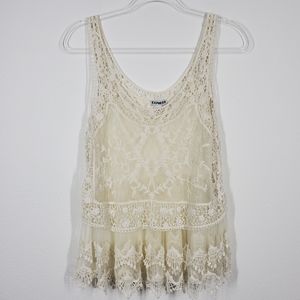 EXPRESS LACE SHEER TANK